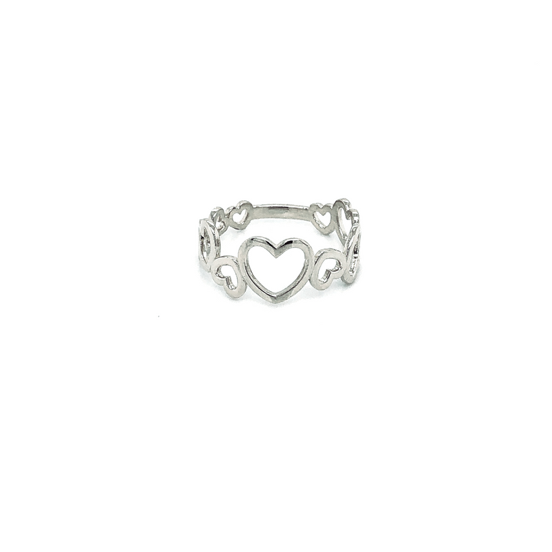 Big and Tiny Hearts Cuff Ring