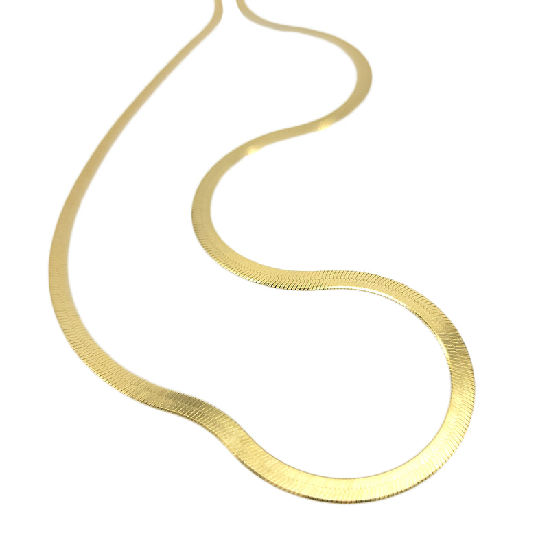 Bold Herringbone Chain Necklace 