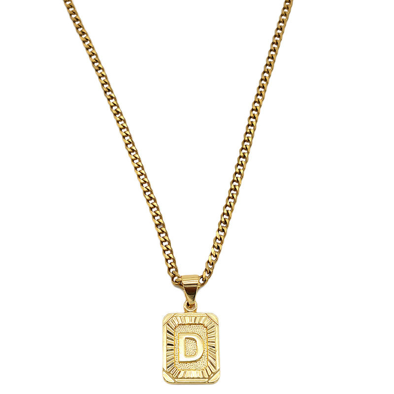 Beautiful Medal Initial Necklace